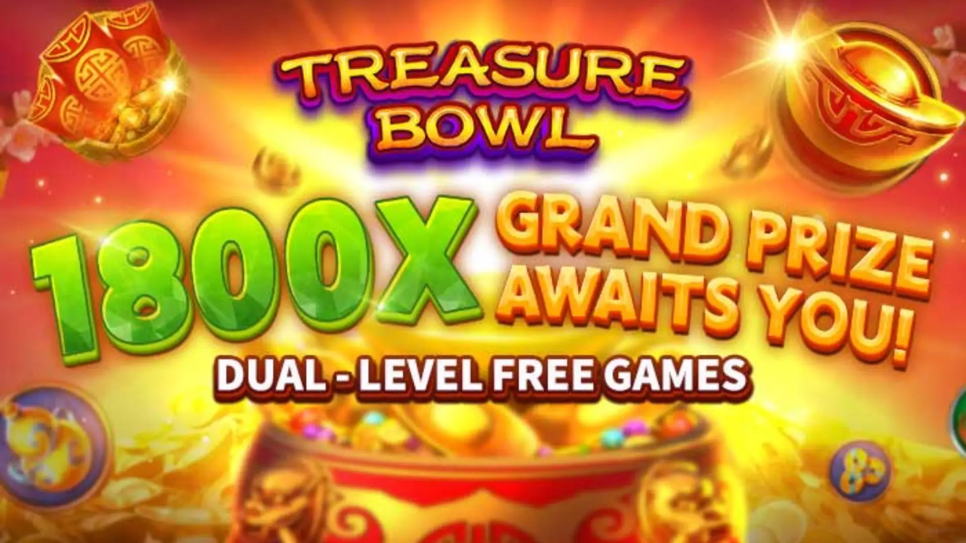 Multiplicadores Treasure Bowl euzzz - 7777x Máximo com Tigela Dourada